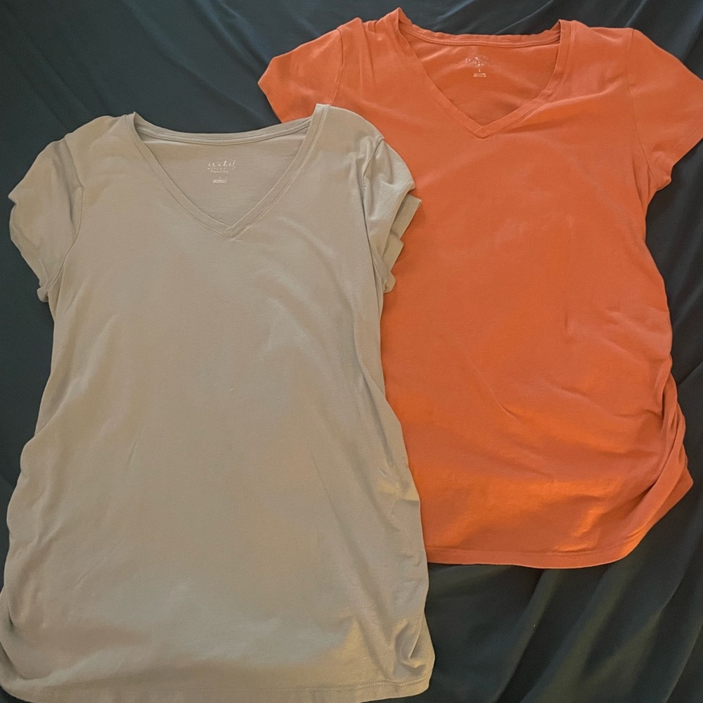 2 Maternity Shirts - Large
